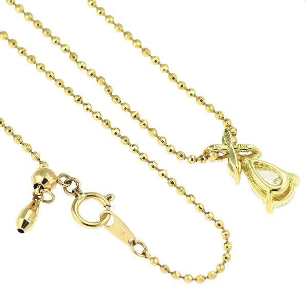 K18YG ペアシェイプ ダイヤモンド ペンダントネックレス 1.024ct LY VS1 D0.24ct