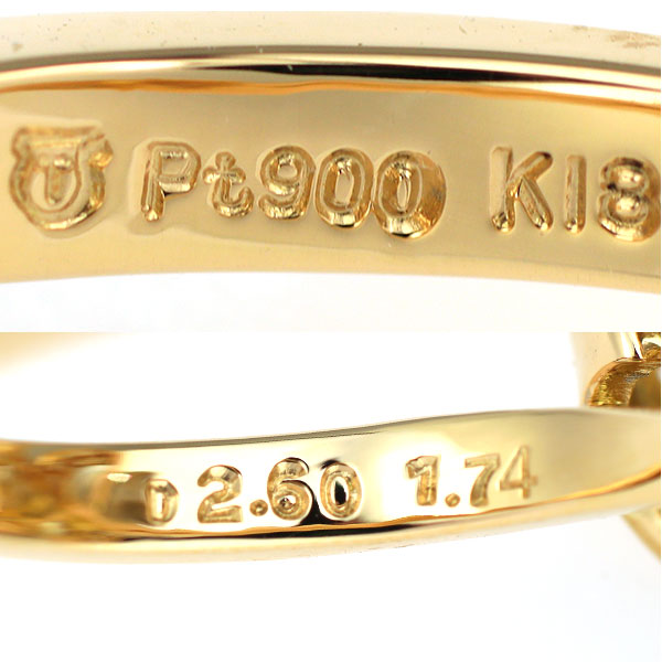 田崎真珠 K18YG/ Pt900 天然イエローダイヤモンド  リング 2.606ct FLY SI2 1.74ct 《セルビー銀座店》【中古】