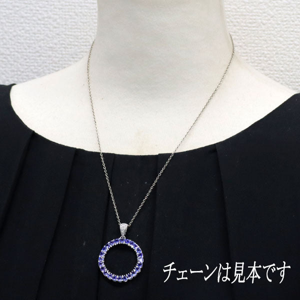 K14WG タンザナイト ダイヤモンド ペンダントトップ — セルビー