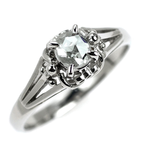 Pt900 ローズカット ダイヤモンド リング 0.30ct