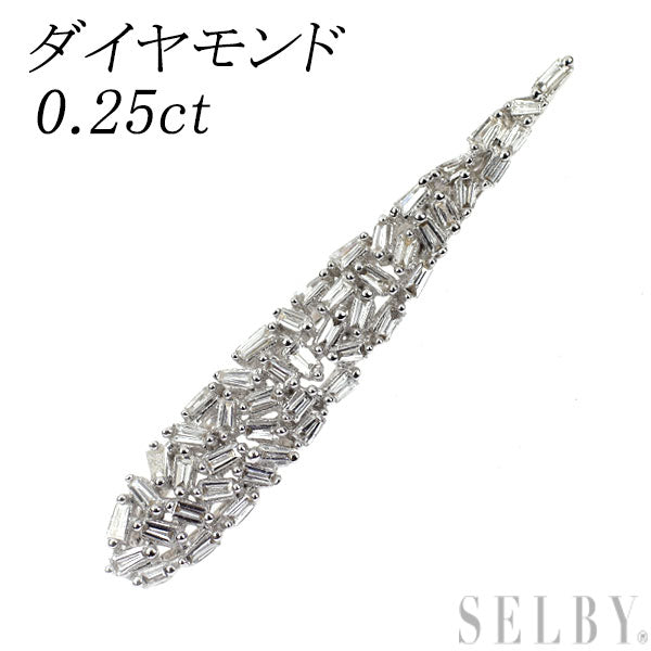 K18WG ダイヤモンド ペンダントトップ 0.25ct
