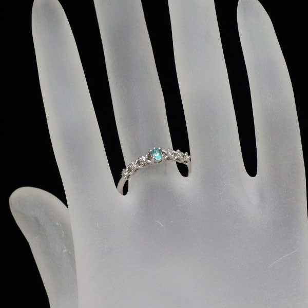 Pt999 パライバトルマリン ダイヤモンド リング 0.10ct D0.05ct