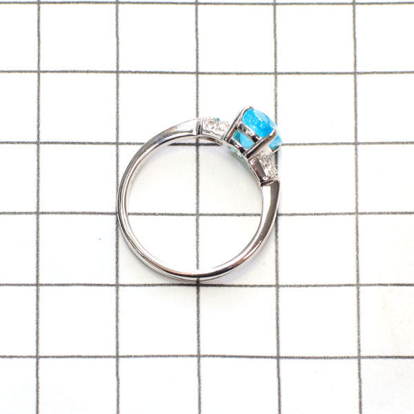 希少 Pt900 ブラジル産 パライバ トルマリン ダイヤモンド リング 1.62ct D0.20ct