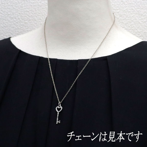 ティファニー K18WG ダイヤモンド ペンダントトップ 鍵