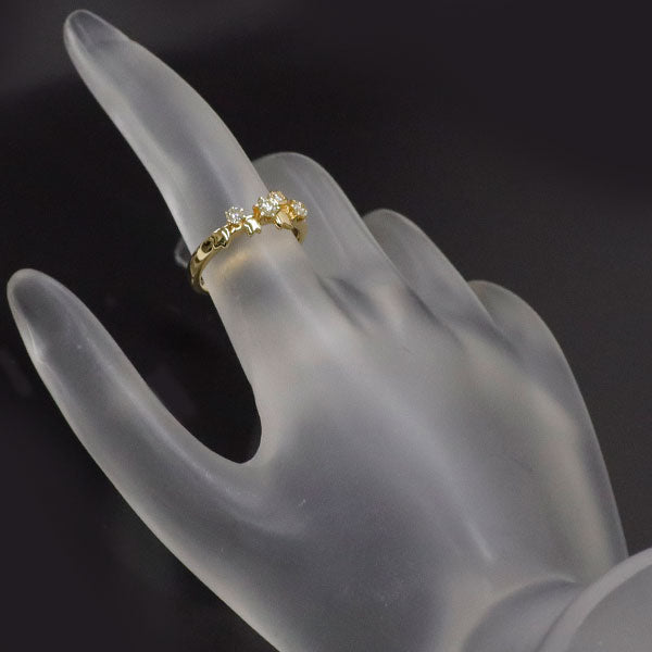 田崎真珠 K18YG ダイヤモンド リング 0.21ct