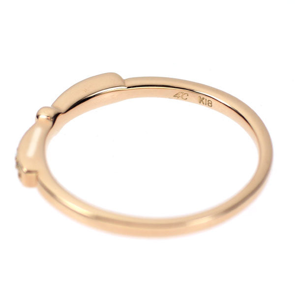 4℃ K18PG ダイヤモンド リング リボン — セルビーオンラインストア 