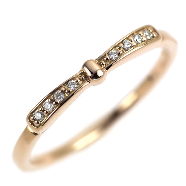 4℃ K18PG ダイヤモンド リング リボン — セルビーオンラインストア 