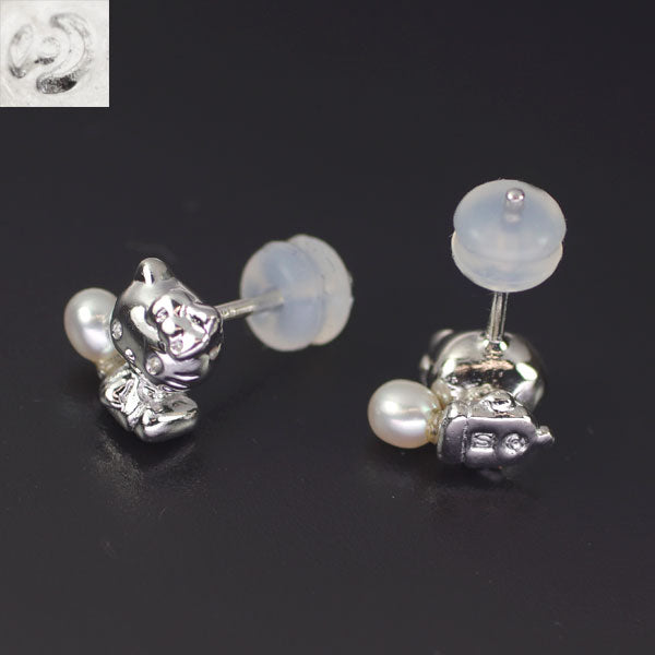TASAKI アコヤベビーパール ピアス SV 田崎真珠 SV アコヤベビー真珠 ピアス 径約3.1mm ハローキティ