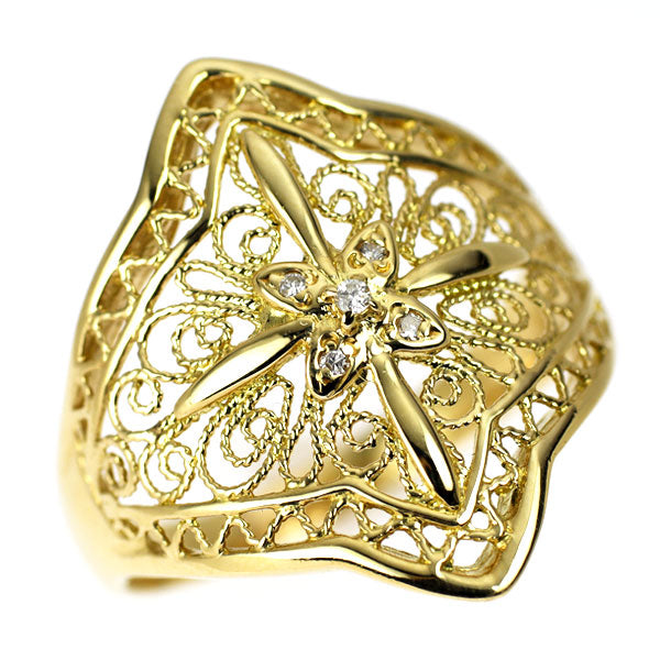 K18YG ダイヤモンド リング 0.03ct