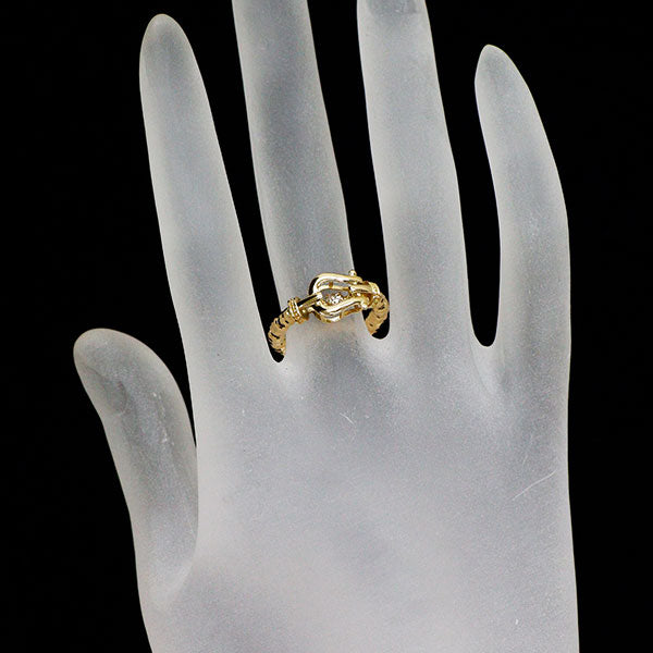 K18YG ダイヤモンド リング 0.10ct 伸縮式