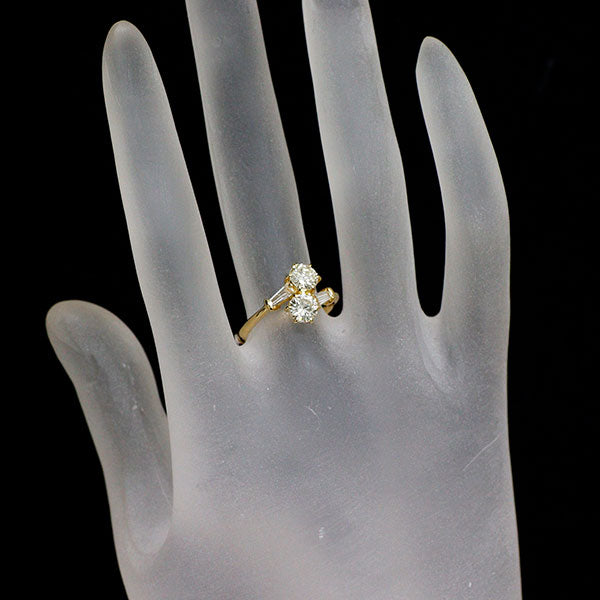 平和堂貿易/セイコー K18YG ダイヤモンド リング 1.05ct D0.27ct トワエモア
