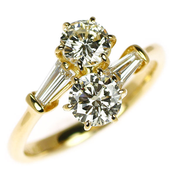 平和堂貿易/セイコー K18YG ダイヤモンド リング 1.05ct D0.27ct トワエモア