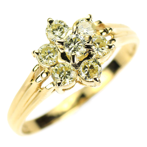 K18YG ダイヤモンド リング 0.50ct フラワー