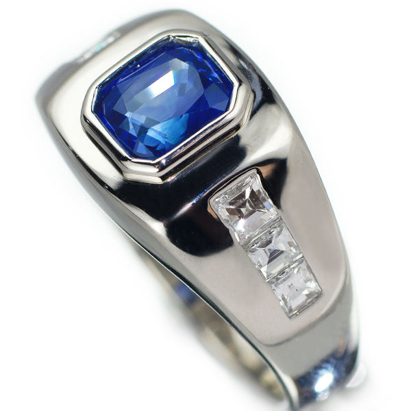Pt900 サファイア ダイヤモンド リング 1.46ct D0.50ct