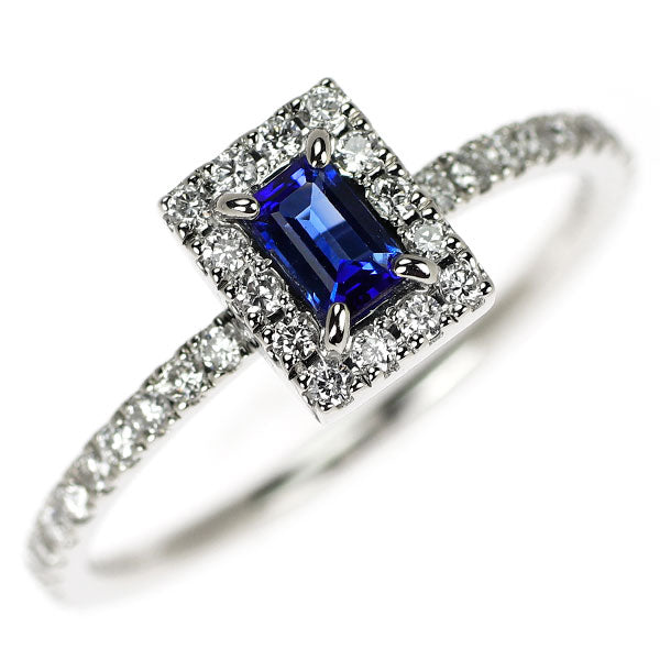 Pt950 サファイア ダイヤモンド リング 0.21ct D0.26ct