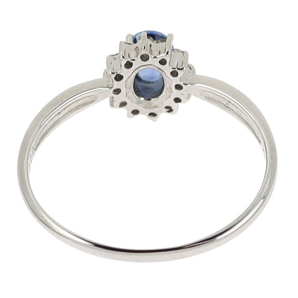Pt900 サファイア ダイヤモンド リング D0.08ct