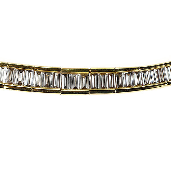 K18YG ダイヤモンド ネックレス 7.07ct テニス