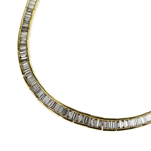 K18YG ダイヤモンド ネックレス 7.07ct テニス