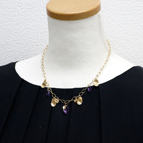 K18YG アメジスト ネックレス