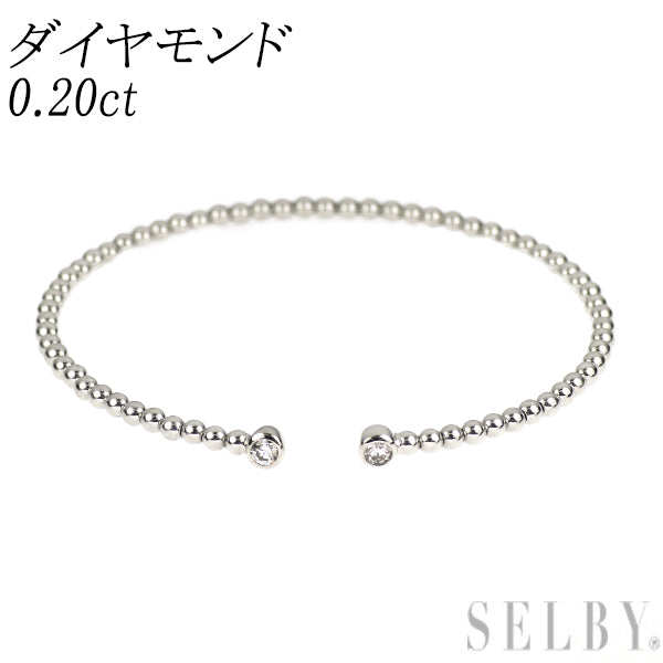 Pt900 ダイヤモンド バングル 0.20ct