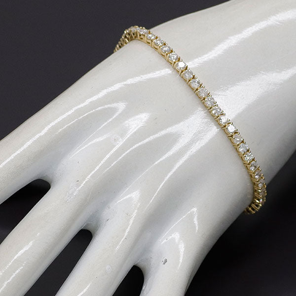 K18YG ダイヤモンド ブレスレット 5.00ct テニス — セルビー
