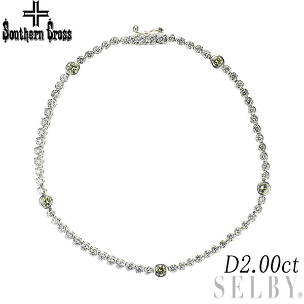 サザンクロス Pt900 ダイヤモンド ブレスレット 2.00ct テニス