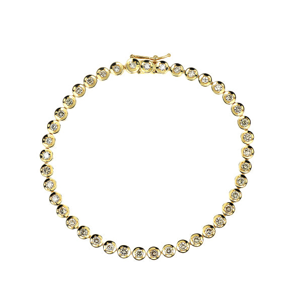 K18YG ダイヤモンド ブレスレット 2.00ct テニス
