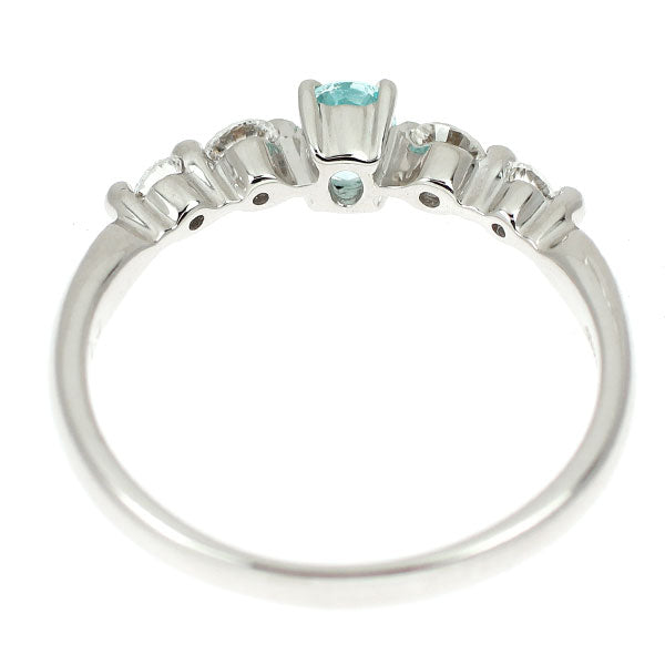 パライバトルマリンのリング K18WG K18WG パライバトルマリン ダイヤモンド リング 0.80ct D0.46ct