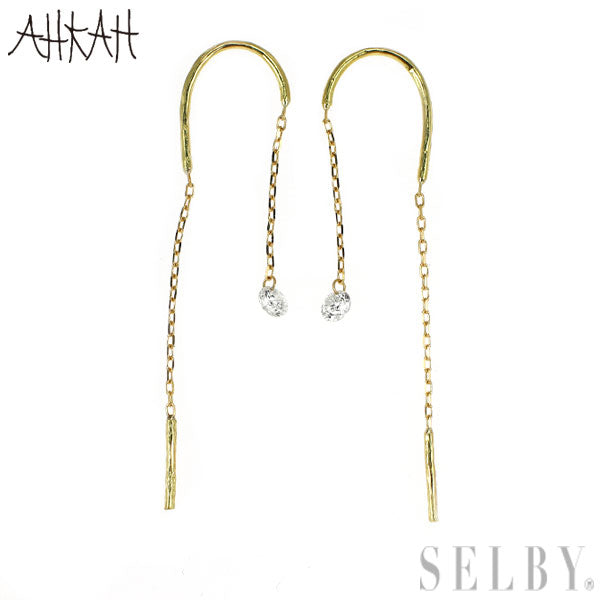 K18 YG モナカハート アメリカンピアス 9cm 約1.25g アメリカン ピアス K18 YG K18 YG モナカハート アメリカンピアス 9cm