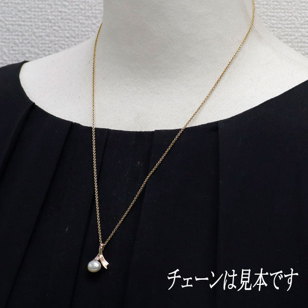 田崎真珠 K14YG 淡水 真珠/パール ダイヤモンド ペンダントトップ 径約8.8mm