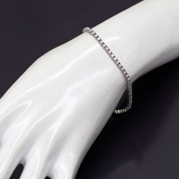 Pt850 ダイヤモンド ブレスレット 1.08ct テニス