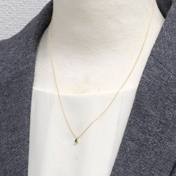 K18YG エメラルド ペンダントネックレス