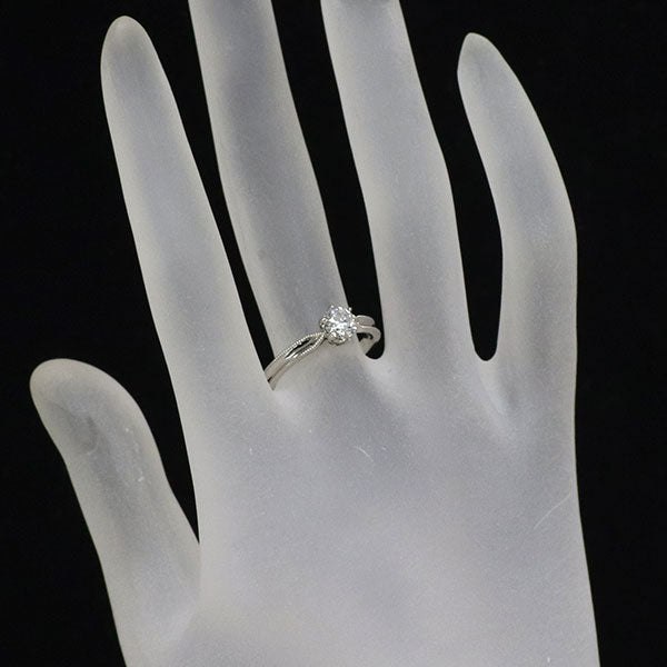 Pt950 ダイヤモンド リング 0.51ct D IF 3EX