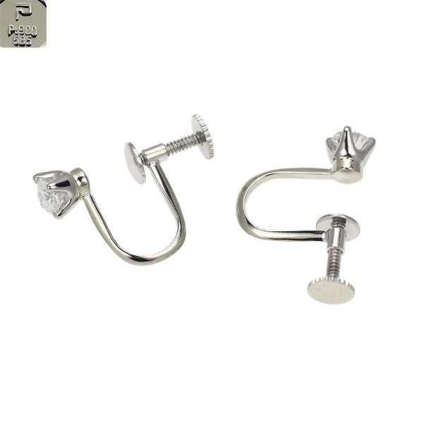 ポーラ Pt900/K14WG ダイヤモンド イヤリング 0.637ct F VS1 G