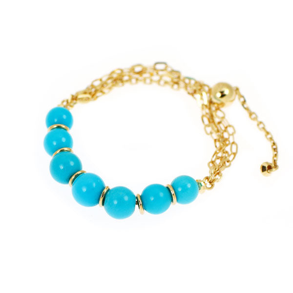 K18YG トルコ石 チェーンリング 径約3.0-3.6mm