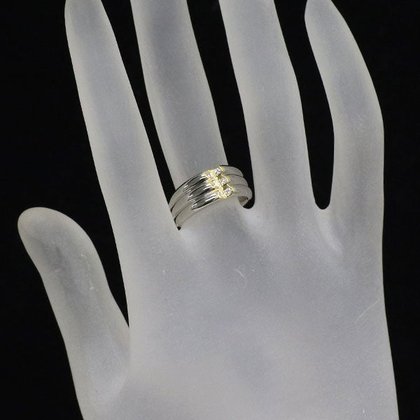 田崎真珠 Pt900/ K18YG ダイヤモンド リング 0.07ct