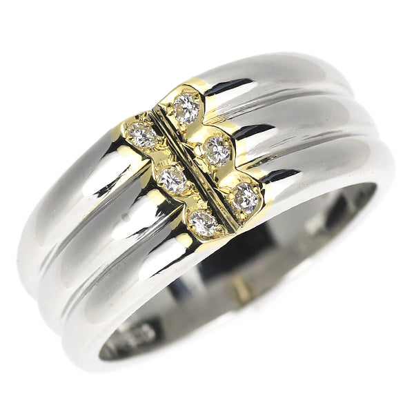 田崎真珠 Pt900/ K18YG ダイヤモンド リング 0.07ct