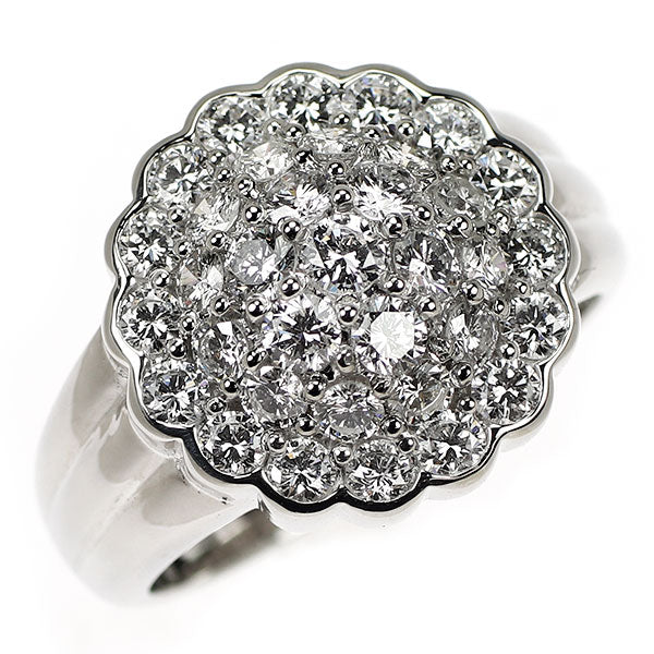 Pt900 ダイヤモンド リング 1.63ct フラワー