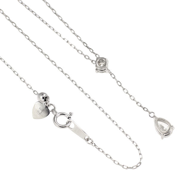 K18WG ダイヤモンド ペンダントネックレス 0.34ct D0.17ct