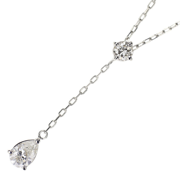 K18WG ダイヤモンド ペンダントネックレス 0.34ct D0.17ct