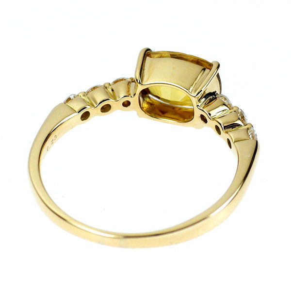 K18YG スフェーン ダイヤモンド リング 1.50ct D0.23ct