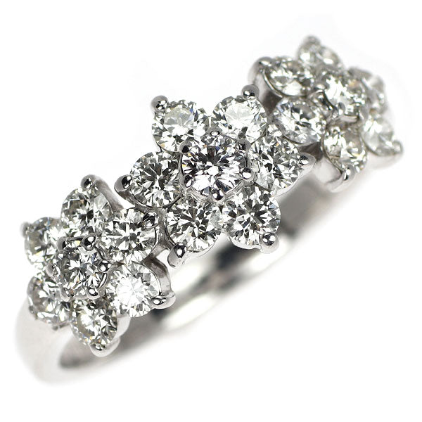 K18WG H&Cダイヤモンド リング 1.113ct フラワー
