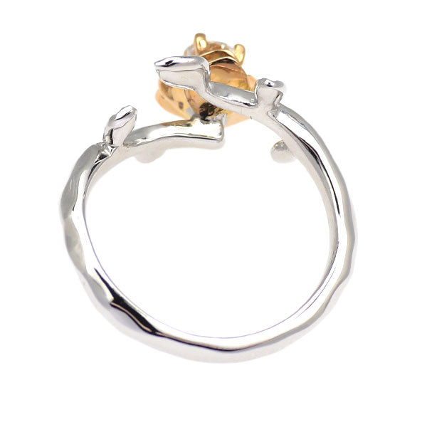 K18WG/PG ダイヤモンド リング 0.20ct フラワー