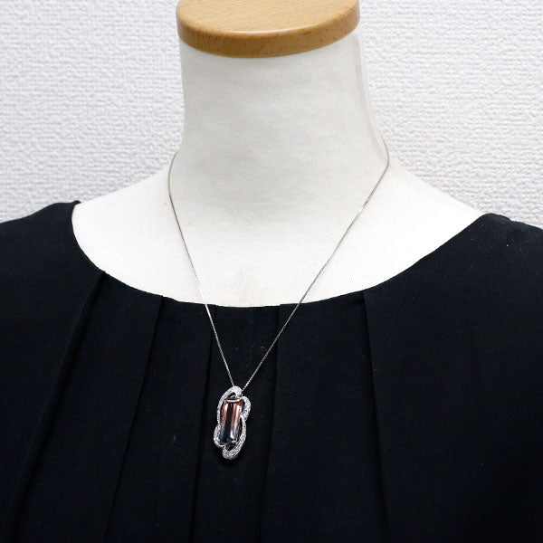 Pt パーティーカラードトルマリン ダイヤモンド ペンダントネックレス 9.20ct D0.43ct