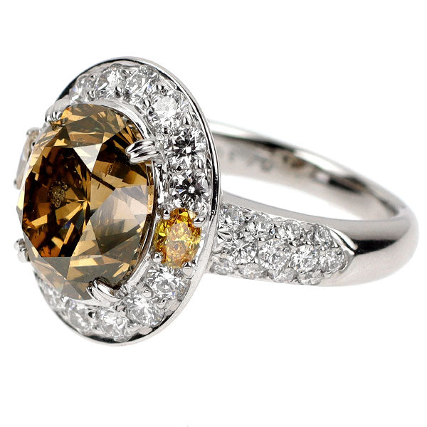 Pt900 オーバル ダイヤモンド リング 5.15ct D1.30ct
