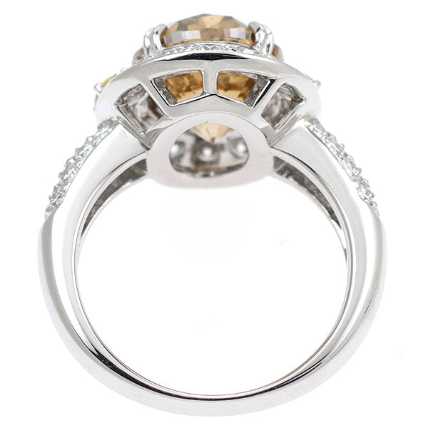 Pt900 オーバル ダイヤモンド リング 5.15ct D1.30ct