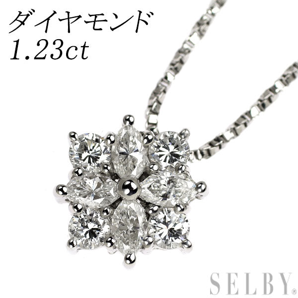 Pt900/Pt850 ダイヤモンド ペンダントネックレス 1.23ct