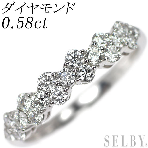 K18WG ダイヤモンド リング 0.58ct