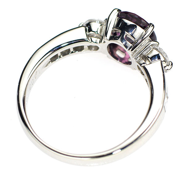 Pt900 パープルサファイア ダイヤモンド リング 1.486ct D0.68ct