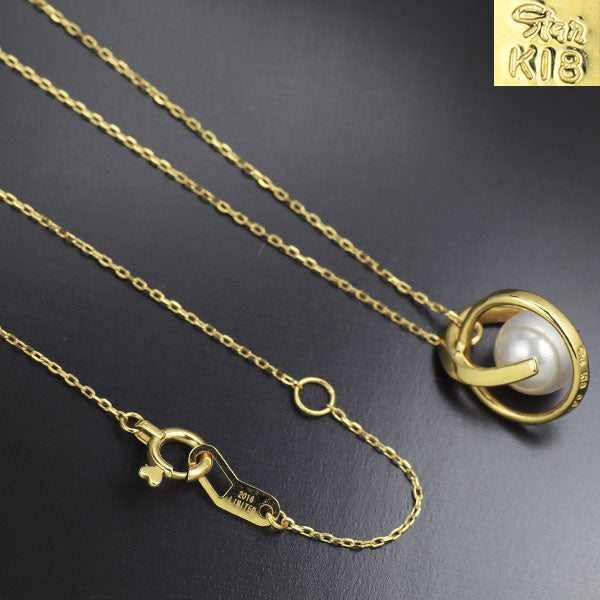 スタージュエリー K18YG アコヤ真珠 ダイヤモンド ペンダントネックレス 6.2mm D0.01ct PEARL ASTRONOMY 2016年クリスマス限定